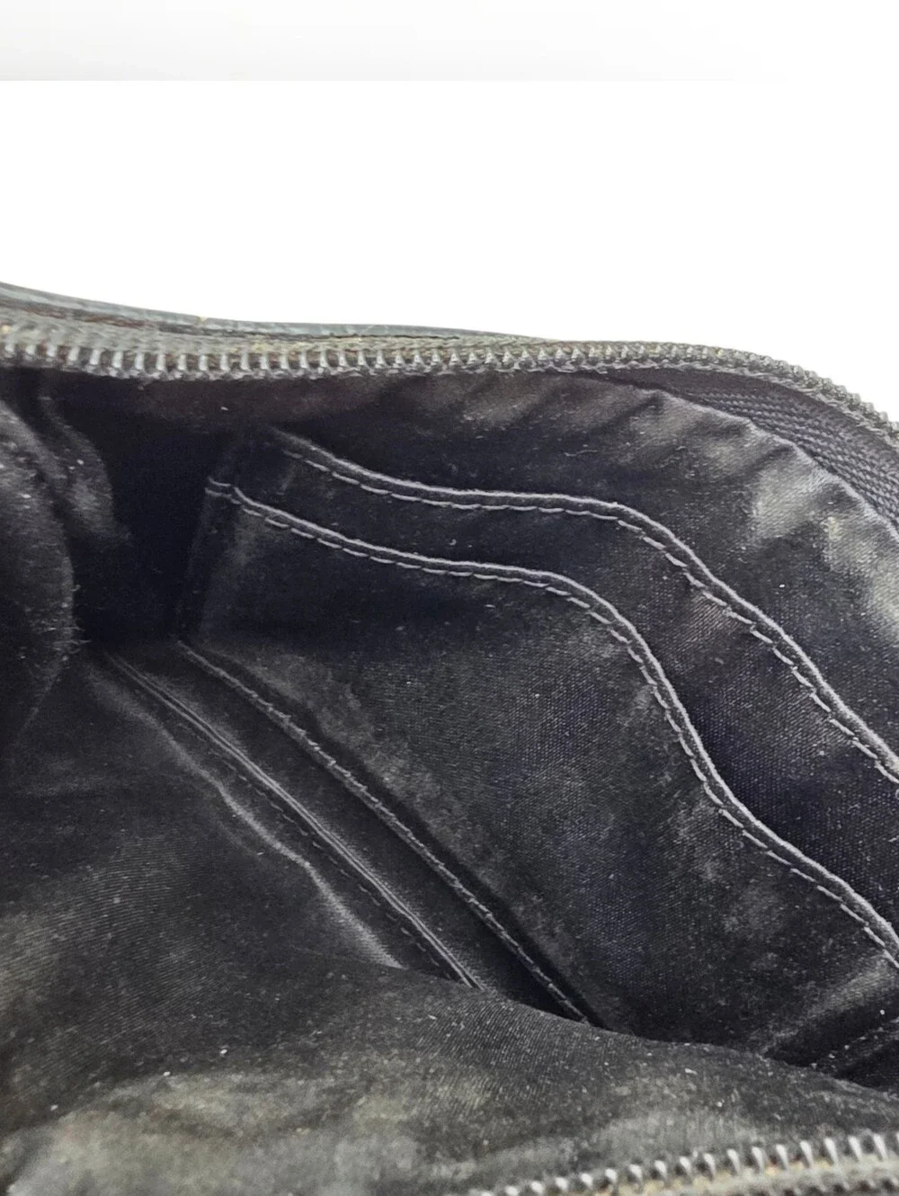 Coach Black & Tan Signature Zip Wristlet Wallet